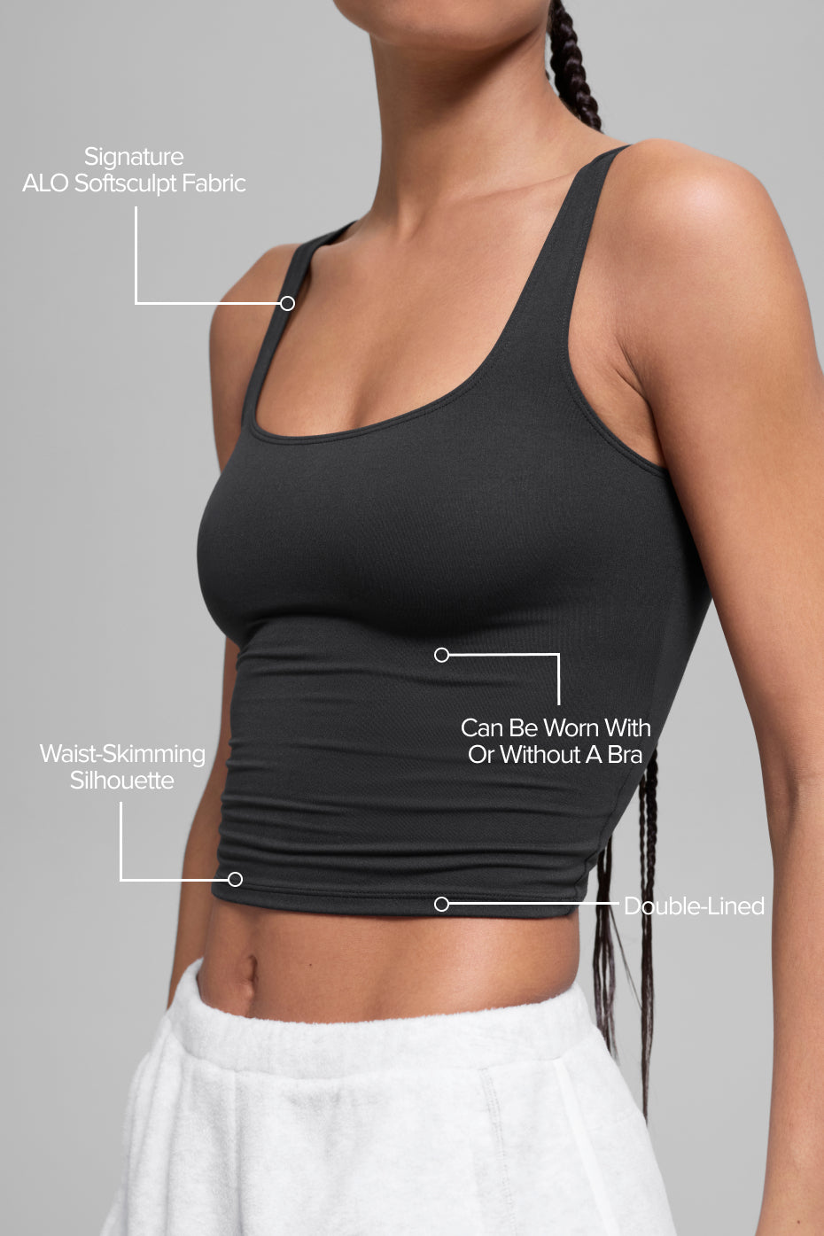 Alternative view of ALO Softsculpt Precision Tank   Black