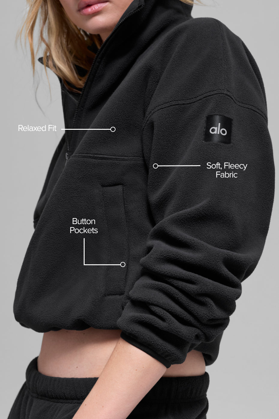 Polar Fleece Retreat Cover Up Black - Image 2