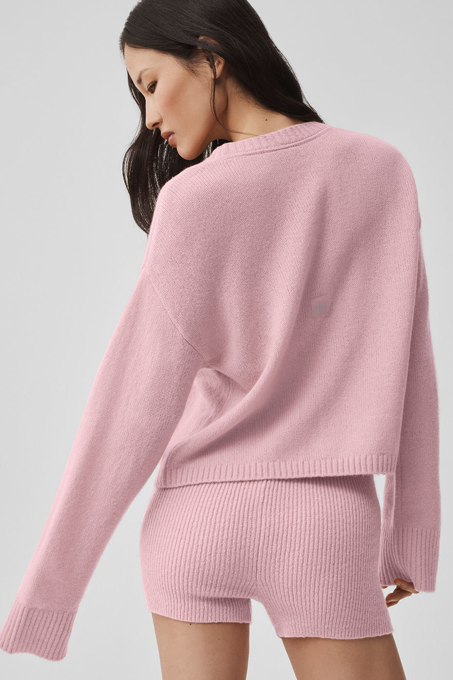 Wool Cashmere New Class Tie Cardigan Vintage Pink - Image 2