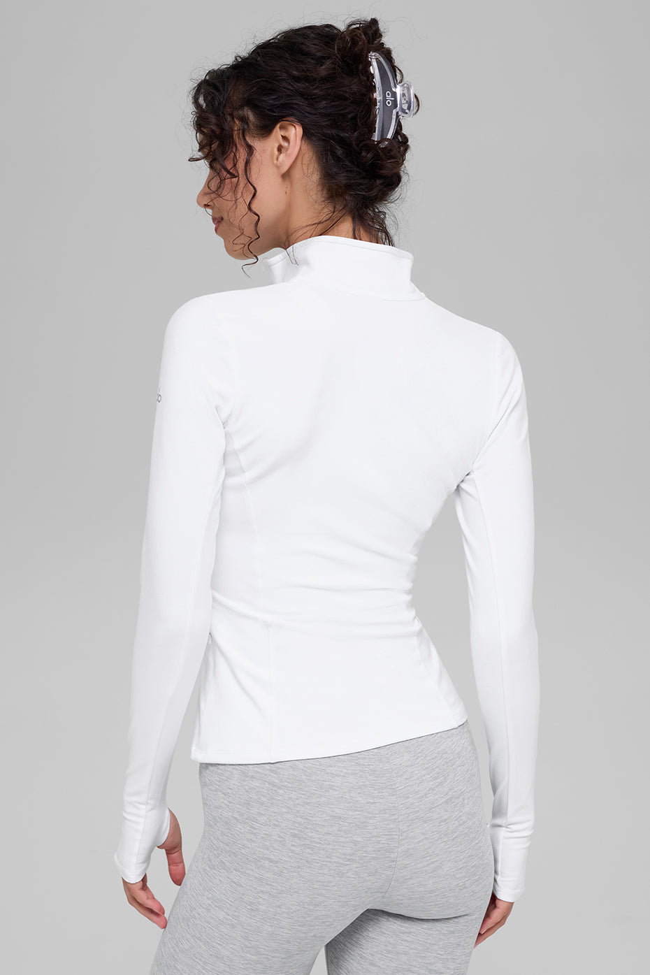 Alosoft 1/2 Zip Rapid Pullover White - Image 3