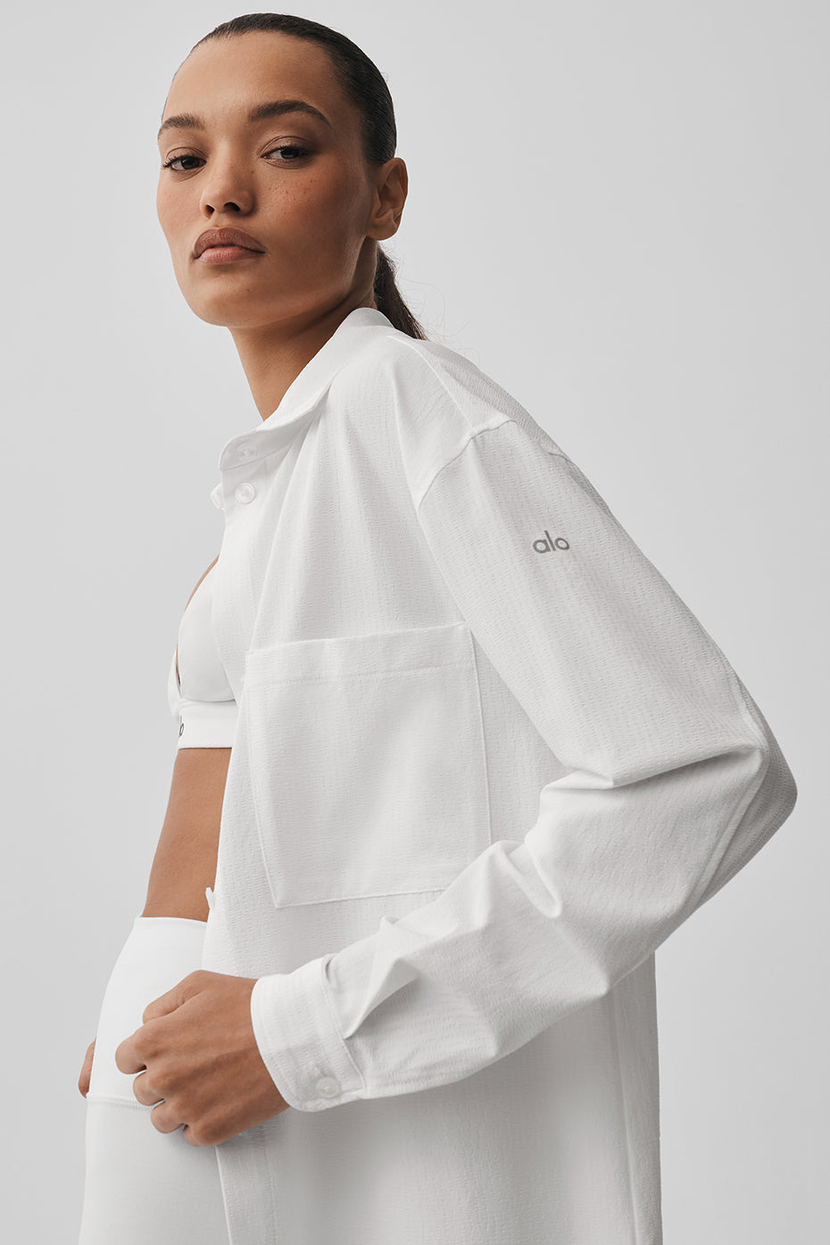 Dreamscape Button Down Long Sleeve White - Image 4