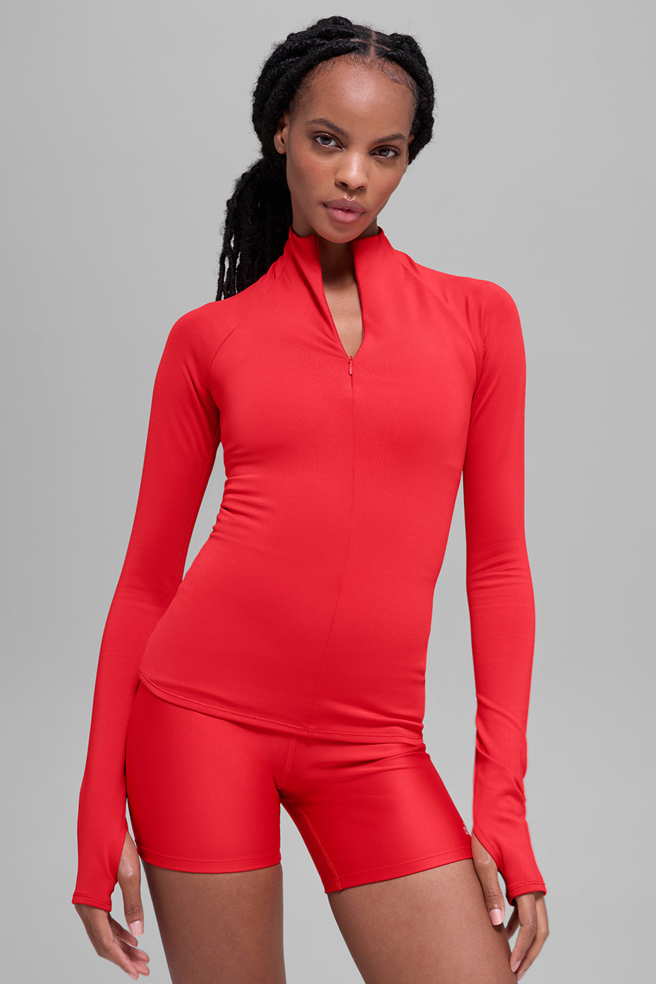 Airlift Winter Warm 1/4 Zip Long Sleeve Bright Red - Image 5