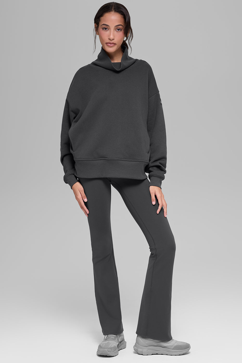 Hazy Mock Neck Pullover Anthracite - Image 4