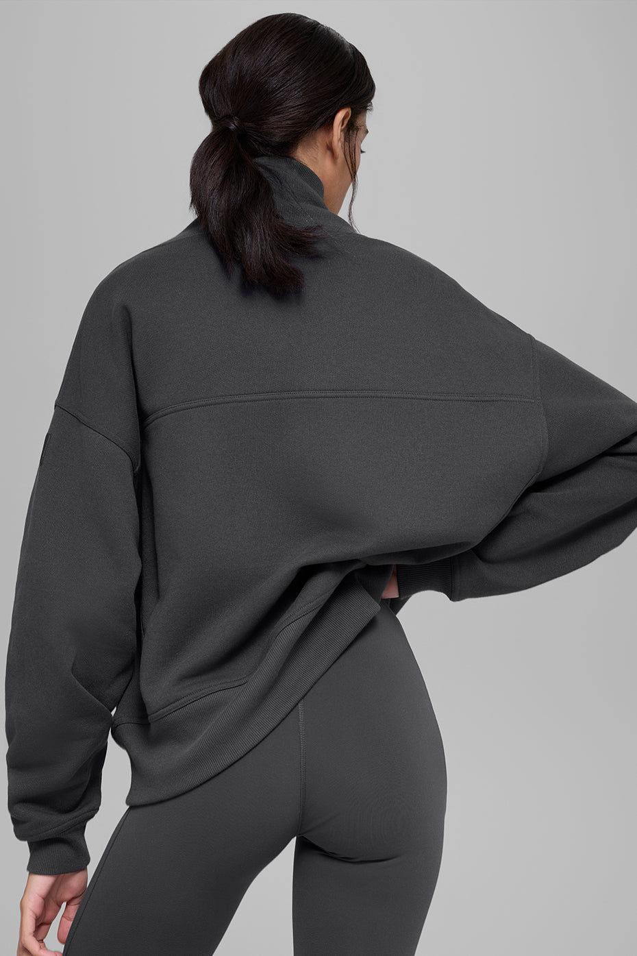 Hazy Mock Neck Pullover Anthracite - Image 3