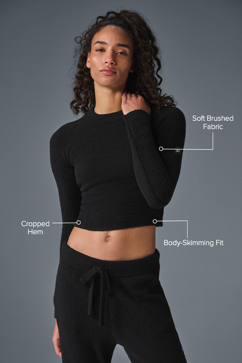 Snuggle Up Sweater Long Sleeve Black - Image 2