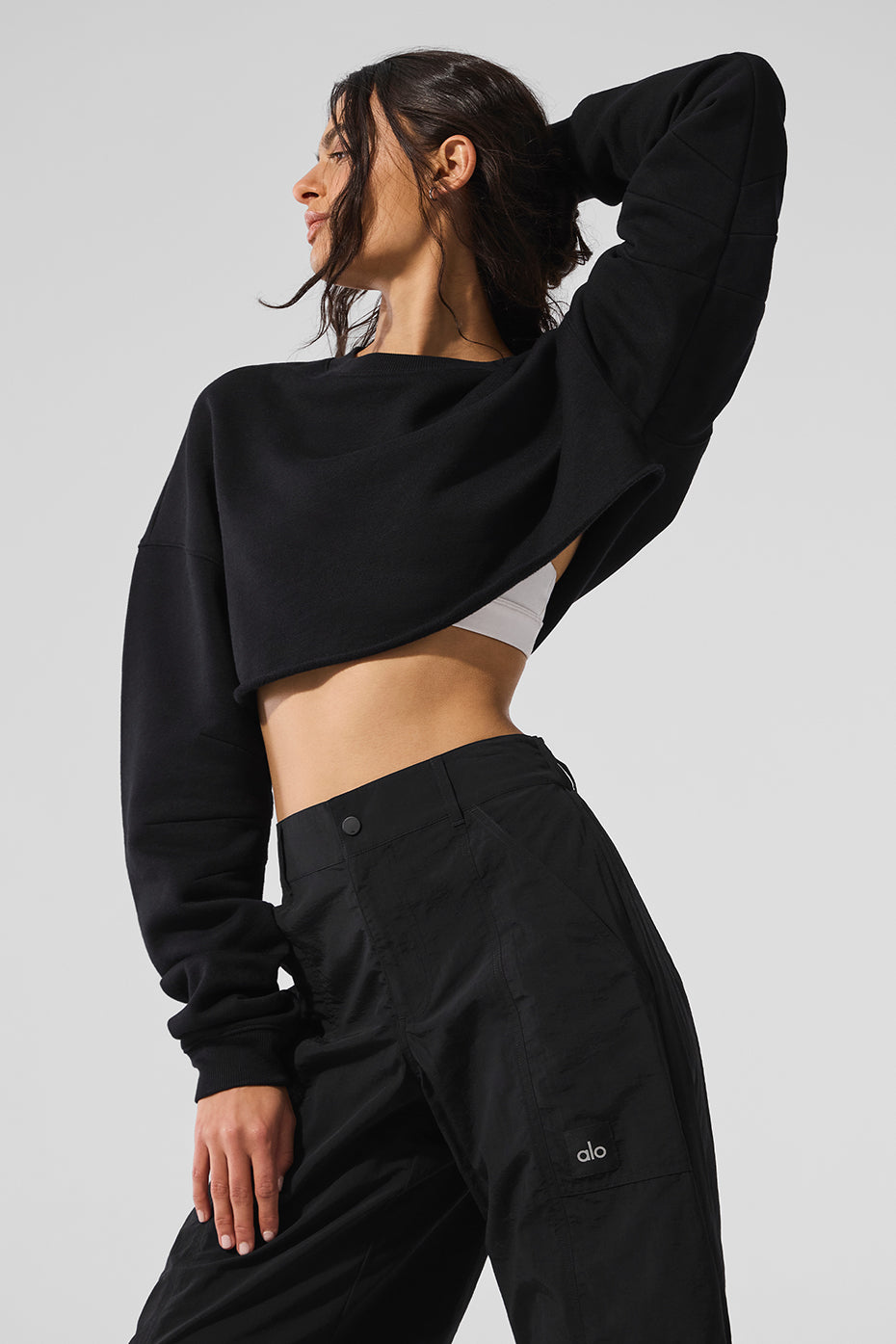 Extreme Cropped Pullover Black - Image 3