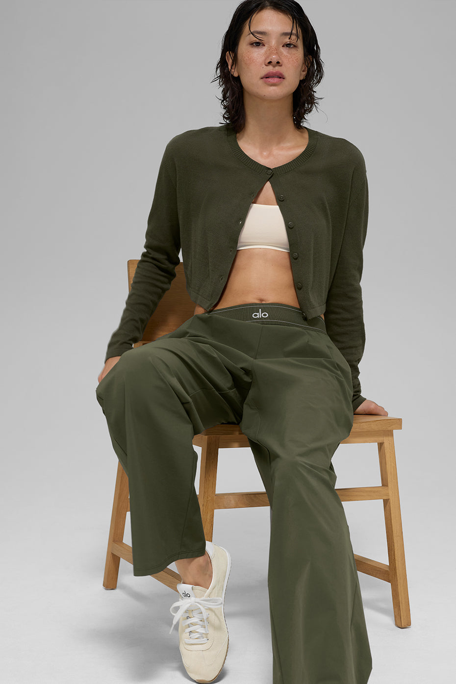 Supernatural Sweater Cardigan Green Olive - Image 5
