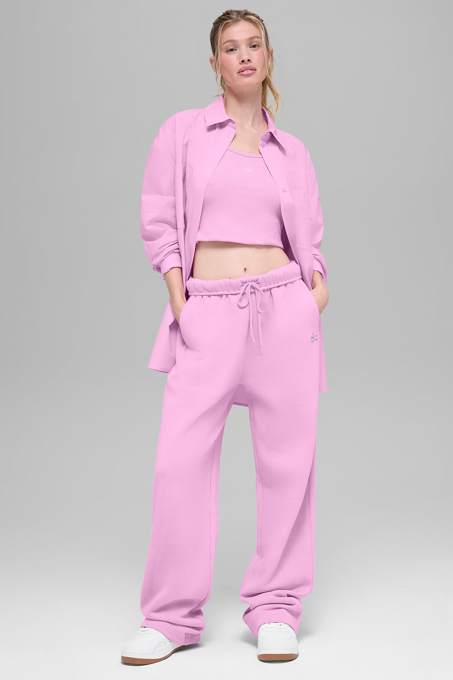 Cotton Real Deal Button Up Long Sleeve Candy Heart Pink - Image 5