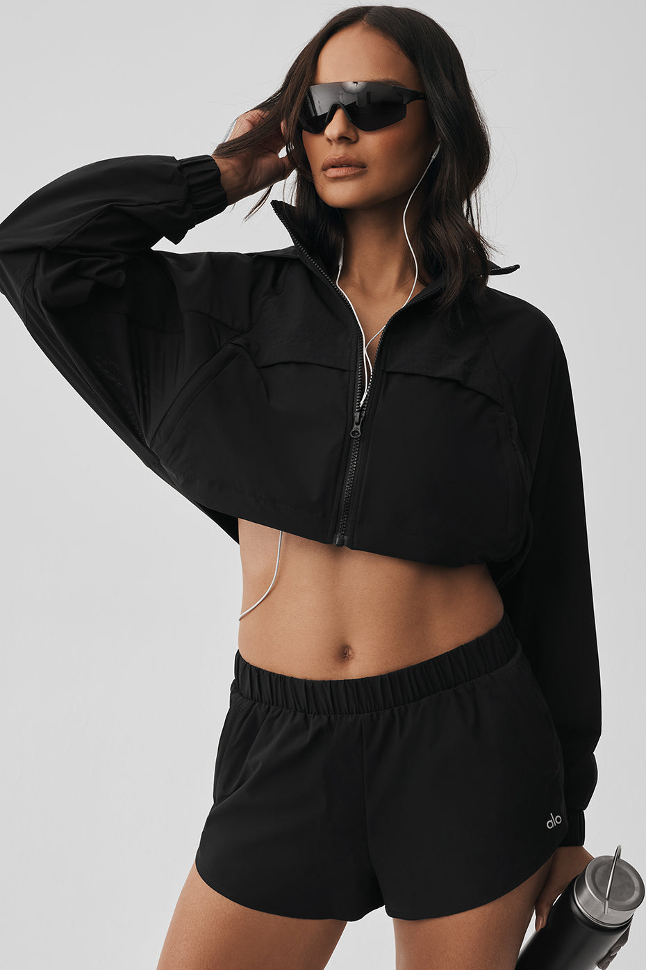 Cropped Playmaker Jacket   Black