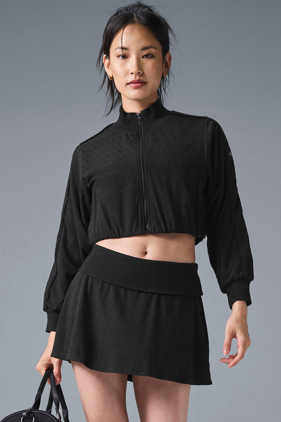 Cropped Doubles Only Full Zip Jacket Black