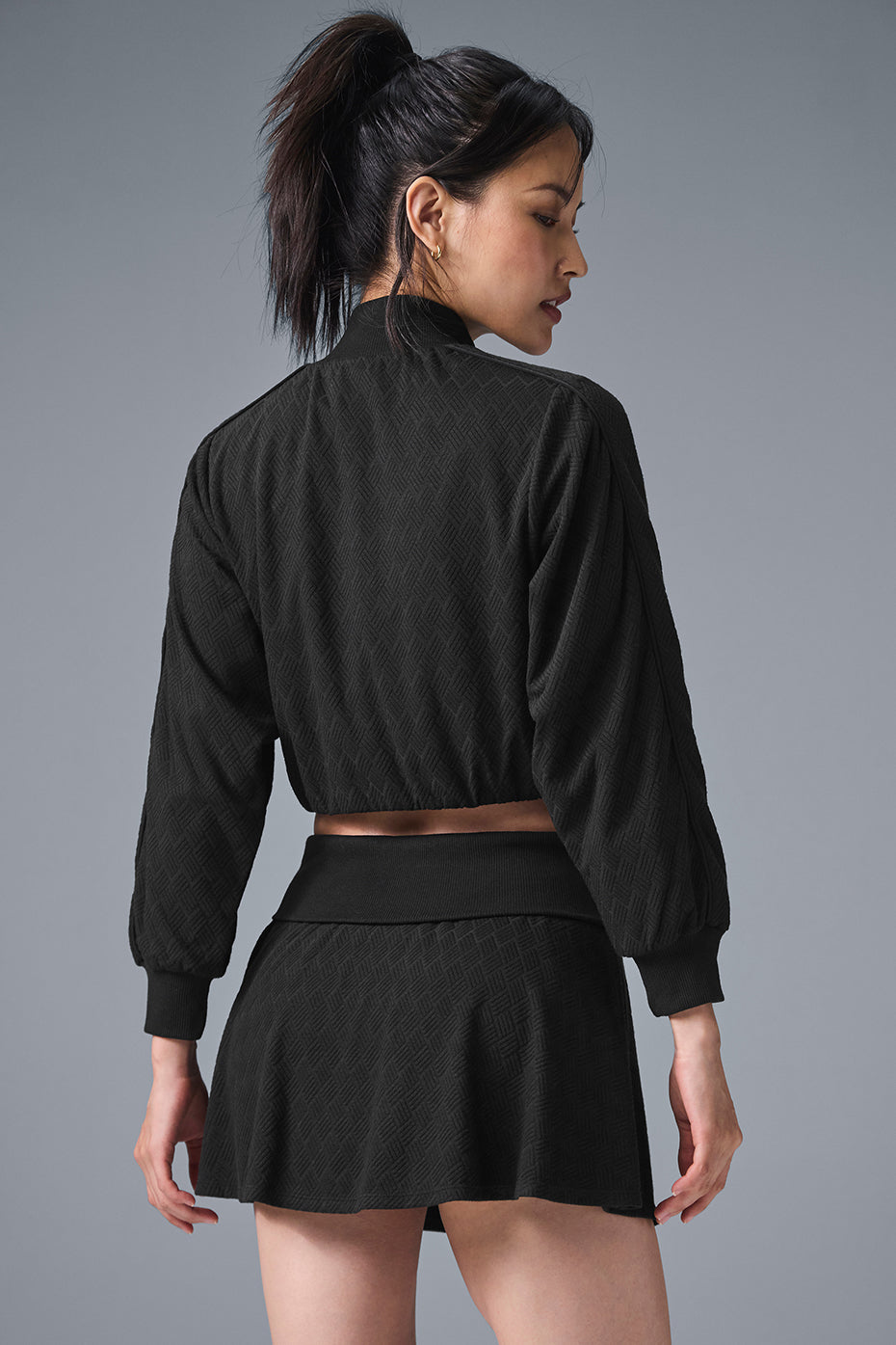 Cropped Doubles Only Full Zip Jacket Black - Image 2