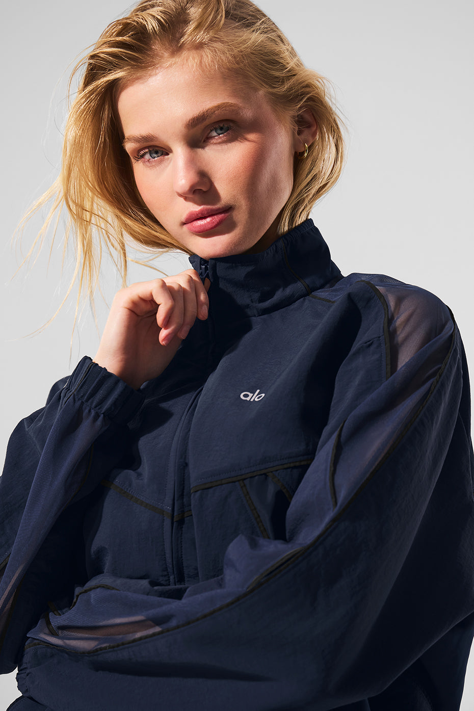 Origin Full Zip Track Jacket Navy/Black - Image 2
