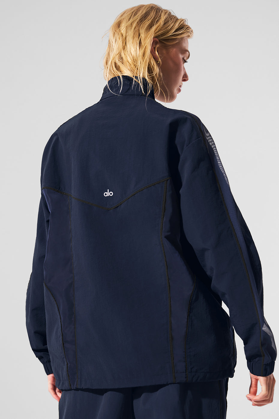 Origin Full Zip Track Jacket Navy/Black - Image 3