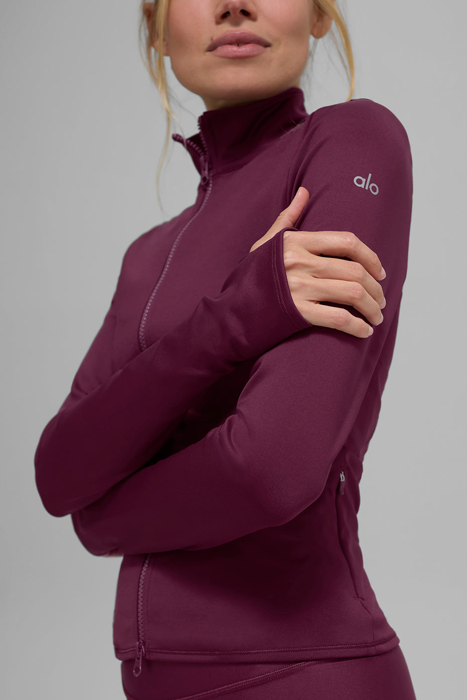 Alternative view of Airlift Winter Warm Radiant Full Zip Jacket   Burgundy