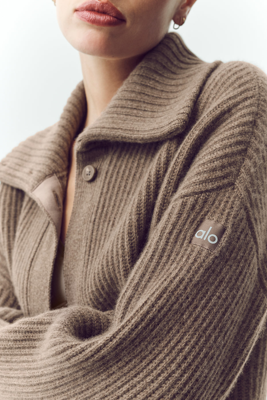Cashmere Northstar Long Cardigan Alpine Cocoa Heather - Image 2