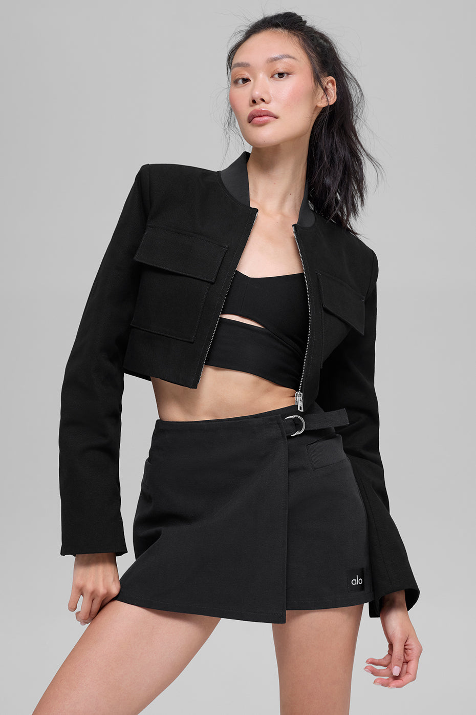 Cropped Main Character Jacket Black - Image 3