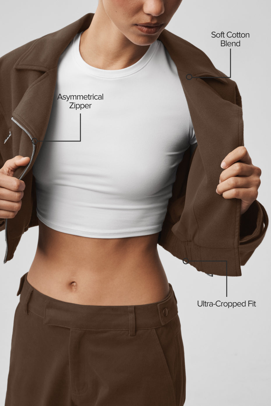 Cropped Cosmopolitan Jacket Espresso - Image 2