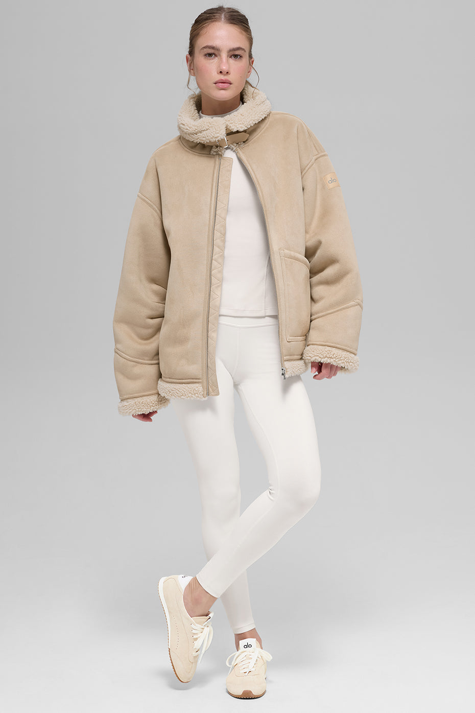 Faux Shearling Grand Jacket Woodland Tan - Image 7