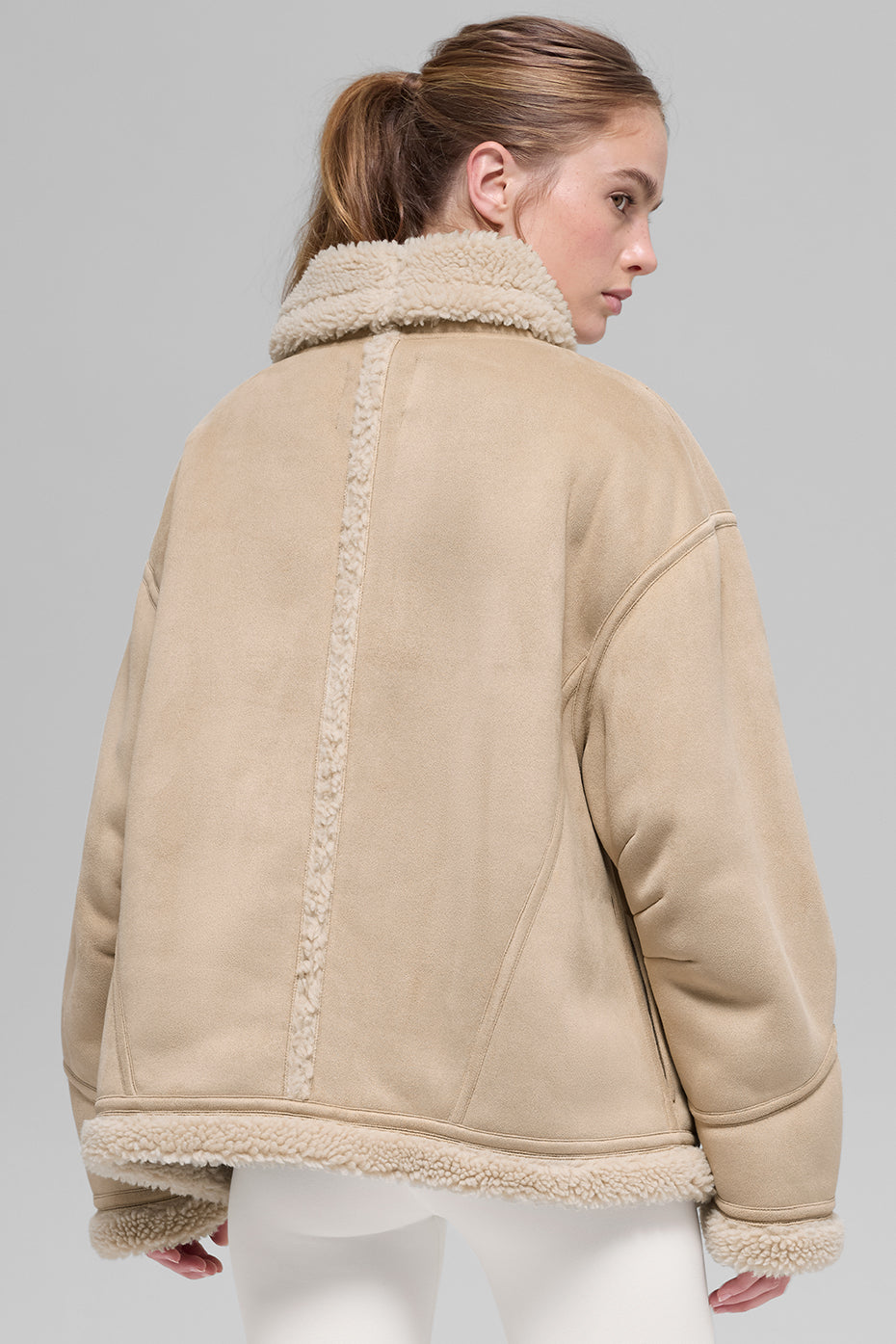 Faux Shearling Grand Jacket Woodland Tan - Image 4