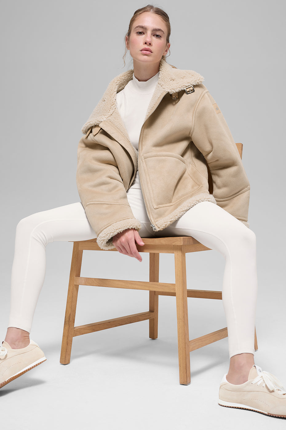 Faux Shearling Grand Jacket Woodland Tan - Image 6