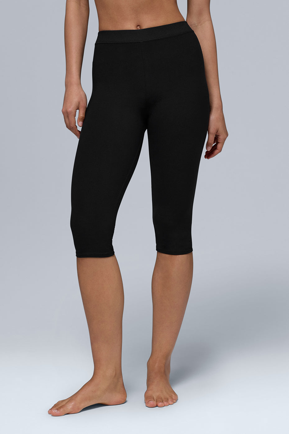 Alternative view of Alosoft High Waist Iconic 90's Capri   Black