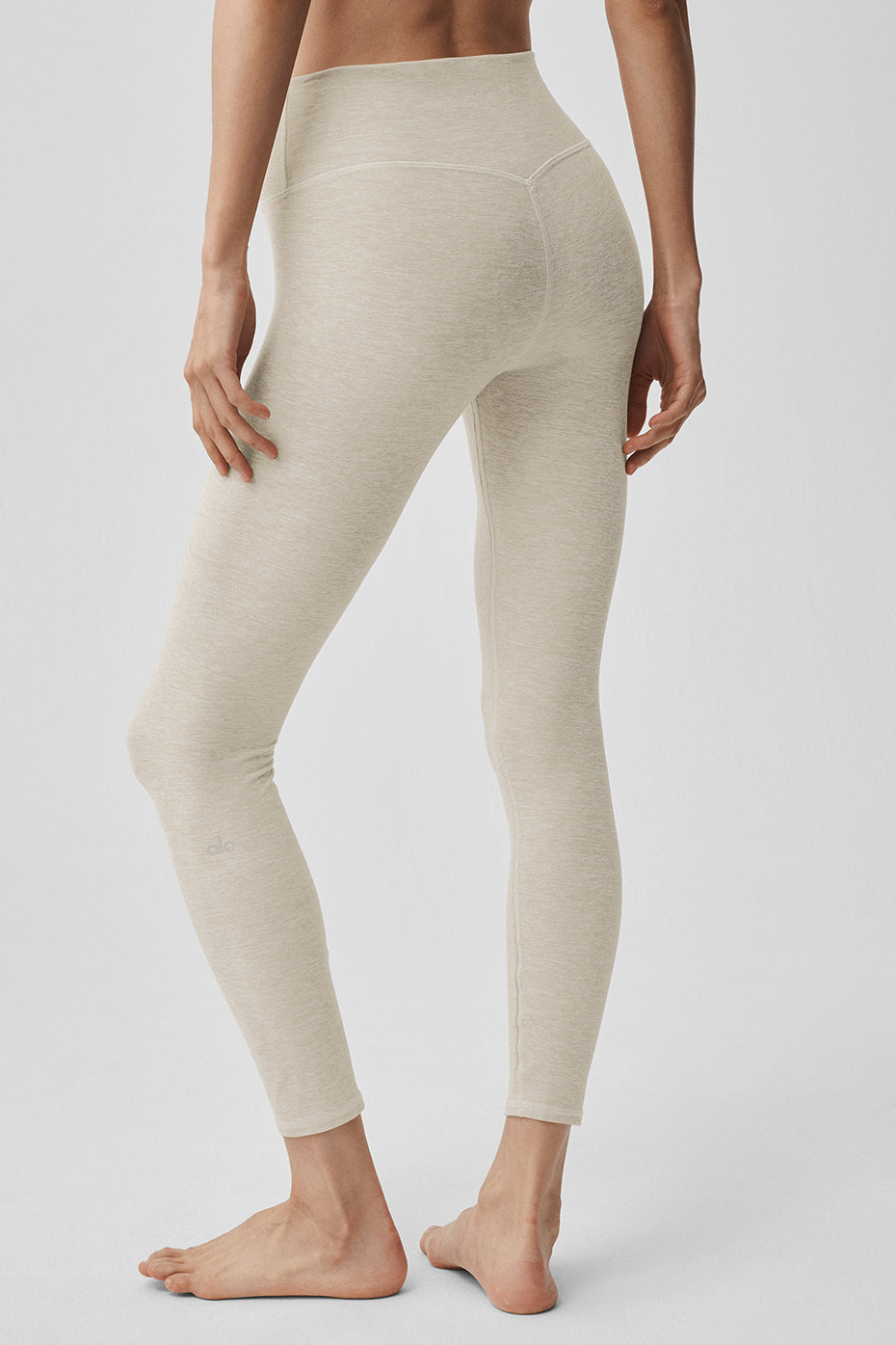 Alternative view of Alosoft High Waist 7/8 Highlight Legging   Oatmeal Heather
