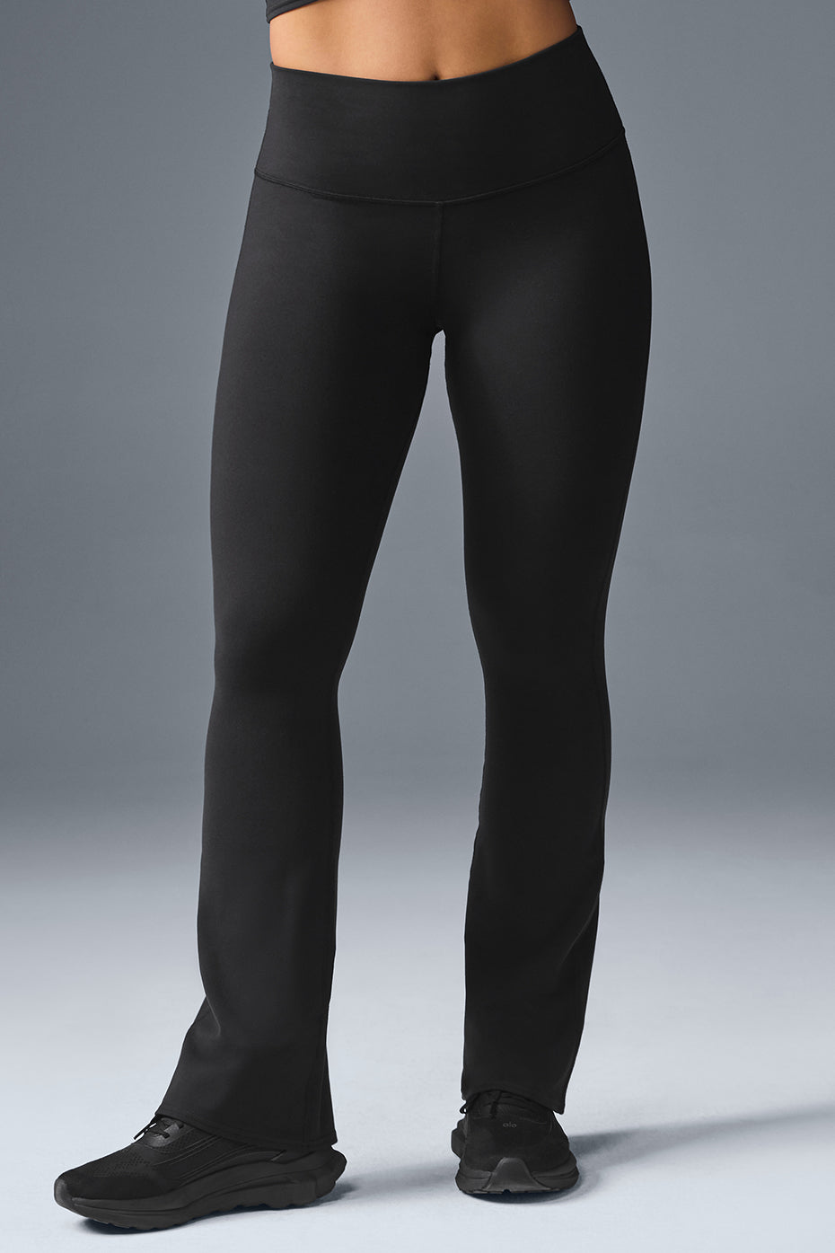 Airbrush High Waist Bootcut Legging   Black
