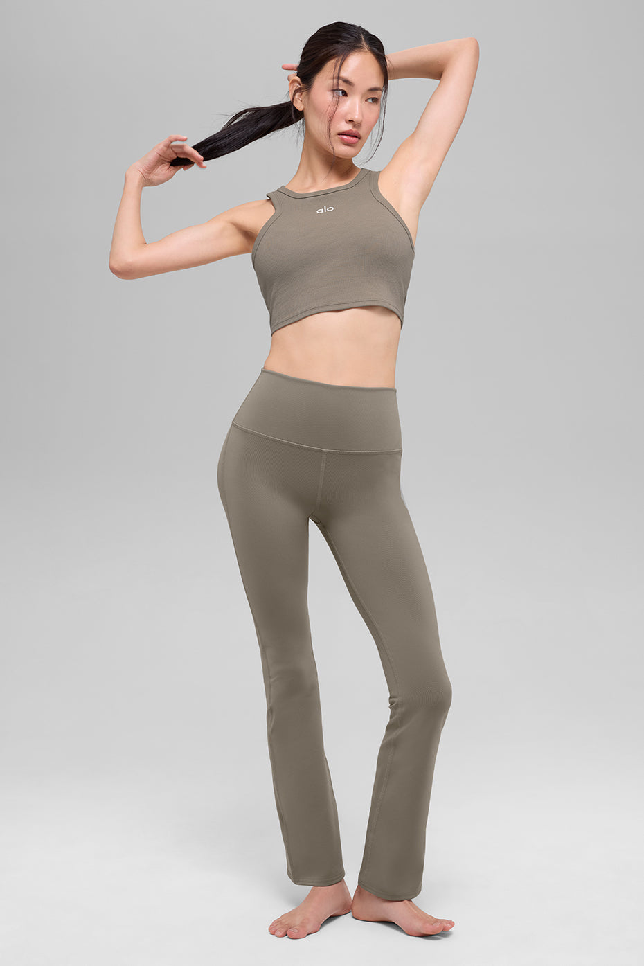 Airbrush High Waist 7/8 Bootcut Legging Light Cocoa - Image 4