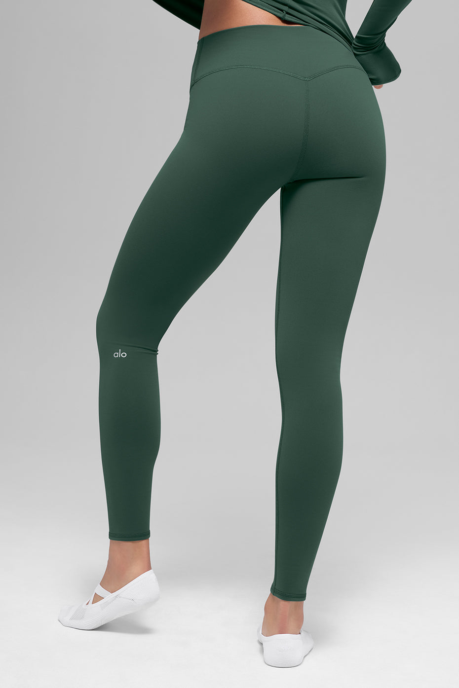 Alternative view of Airbrush Winter Warm High Waist Nocturne Legging   Clover Green