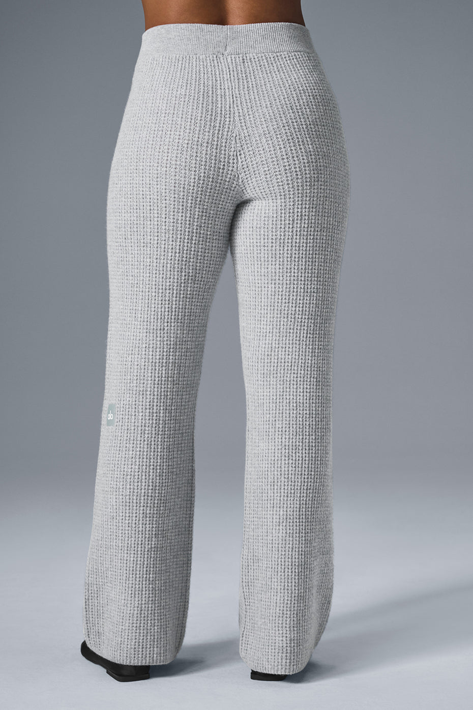 Cashmere High Waist Plush Waffle Pant Athletic Heather Grey - Image 3
