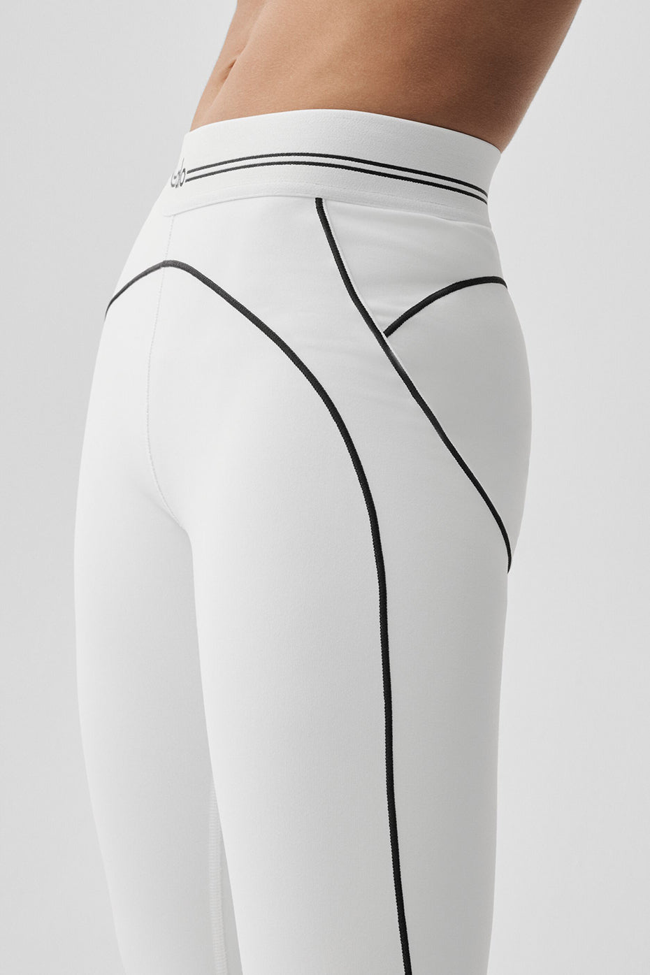 Airbrush High Waist Heart Throb Legging White/Black - Image 4