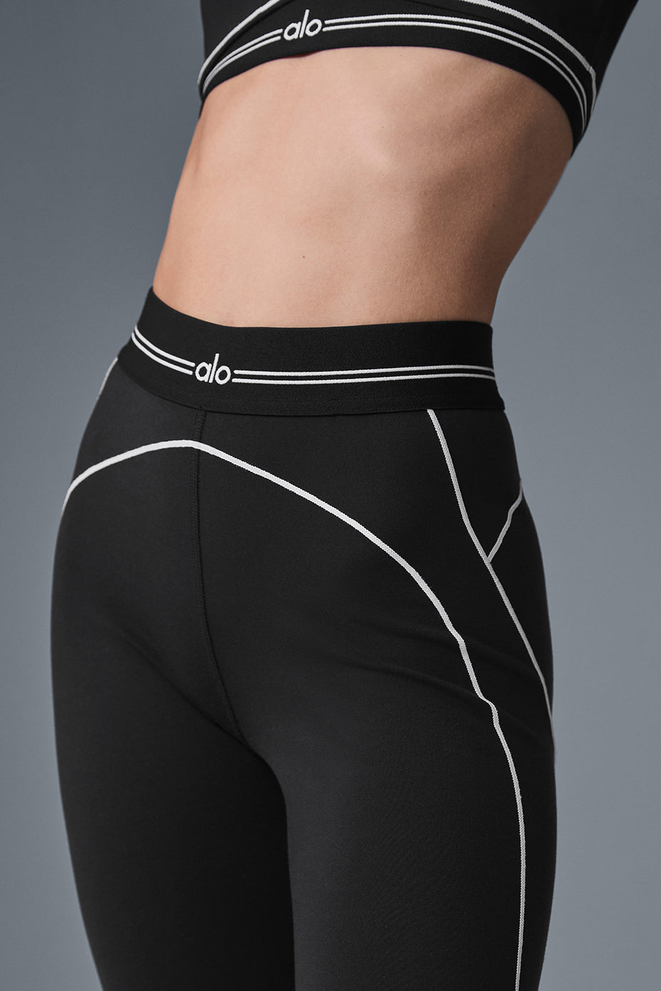 Airbrush High Waist Heart Throb Legging Black/White - Image 6