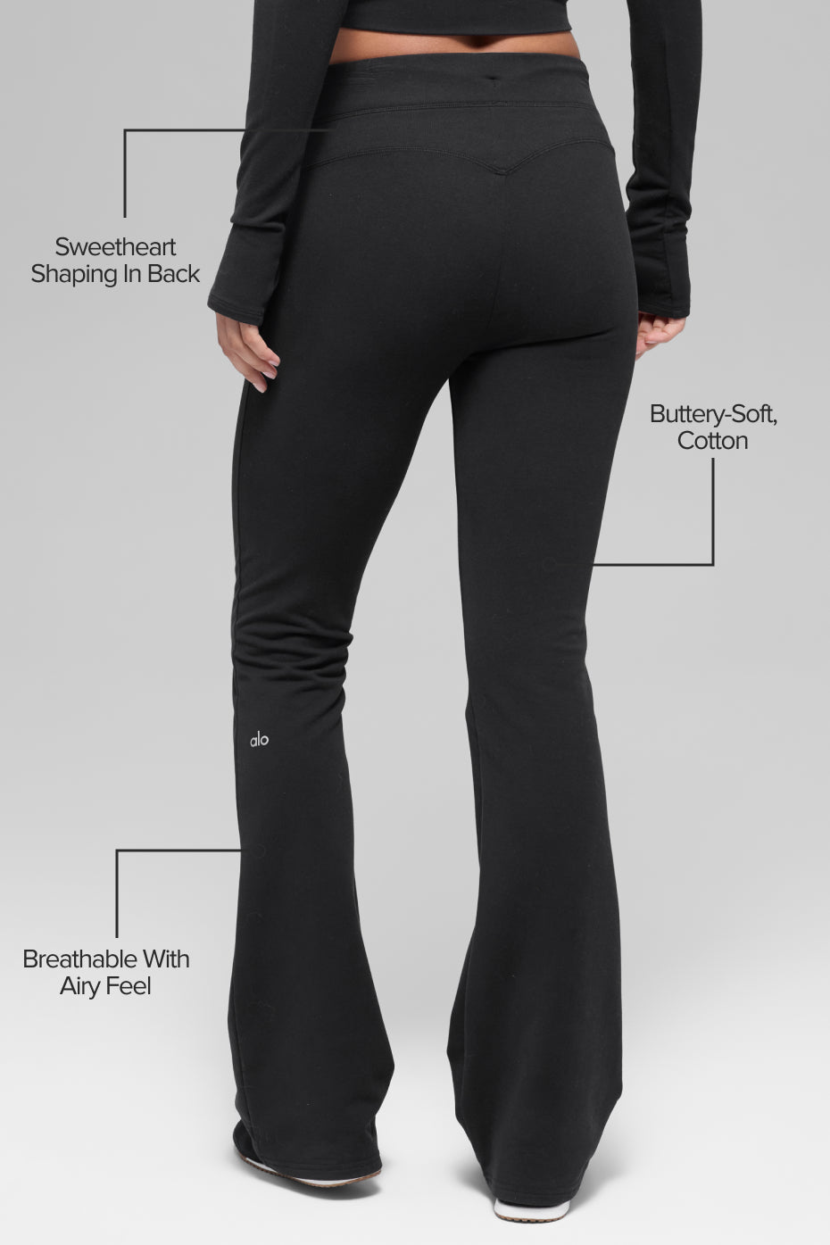 Alternative view of Sway Bootcut Sweatpant   Black