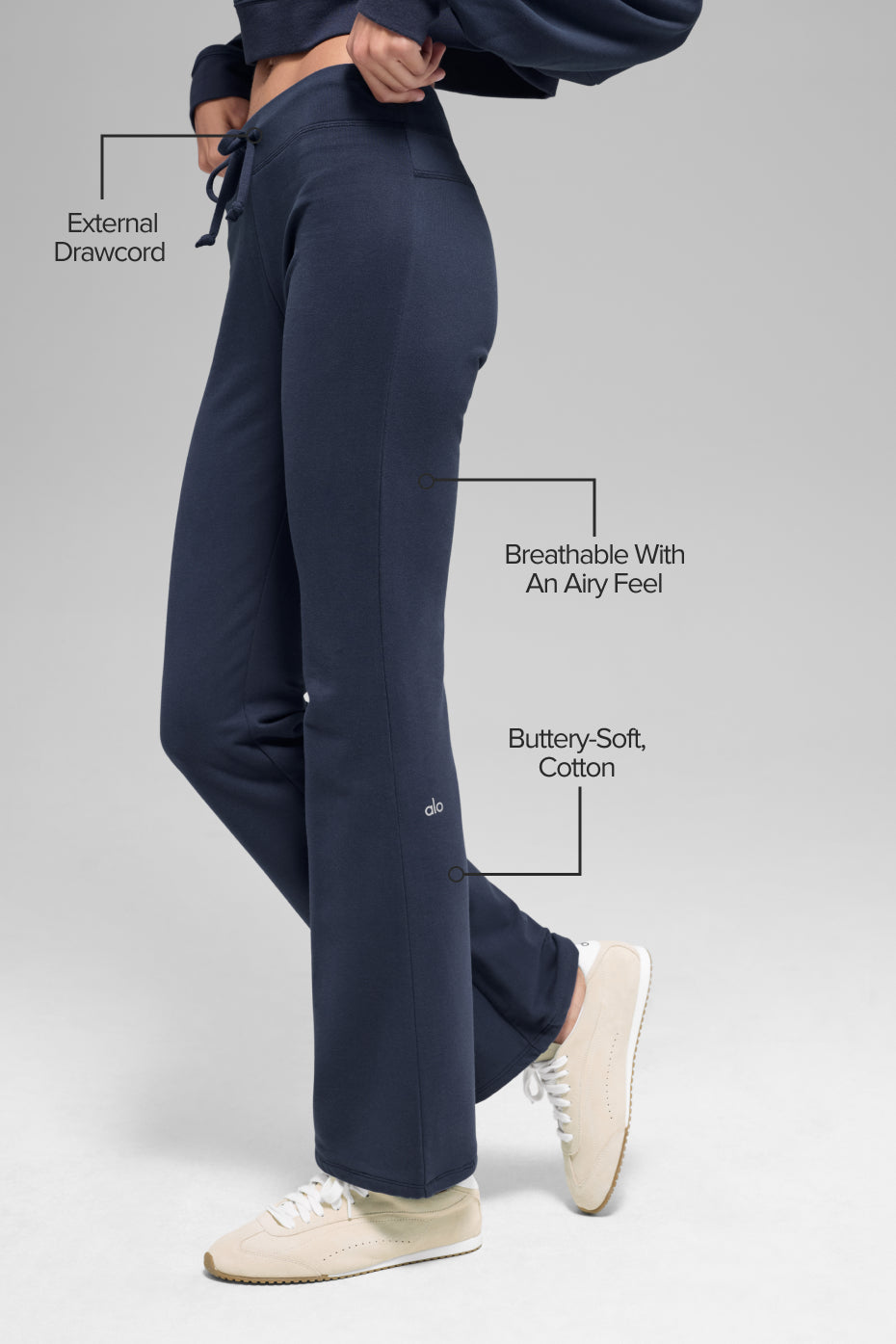 Alternative view of Sway Bootcut Sweatpant   Navy