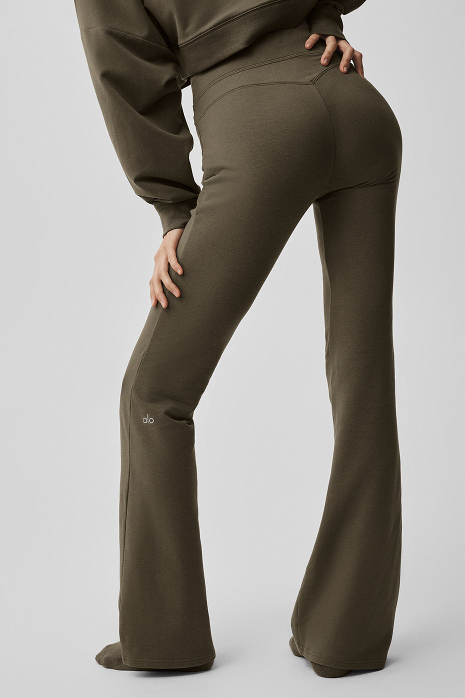 Alternative view of Sway Bootcut Sweatpant   Olive Tree