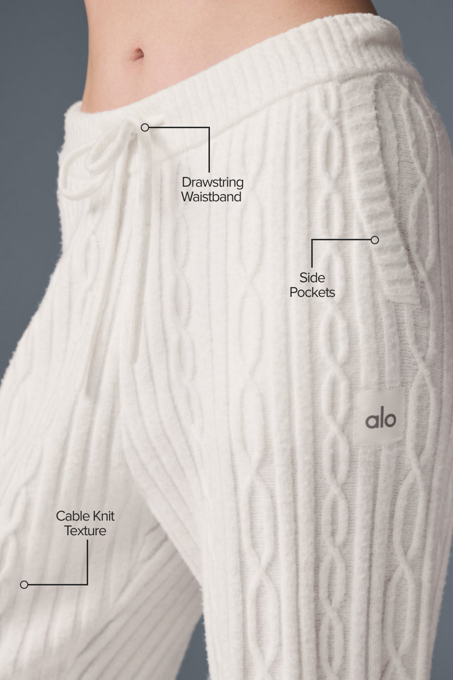 Alternative view of Cable Knit Winter Bliss Pant   Ivory