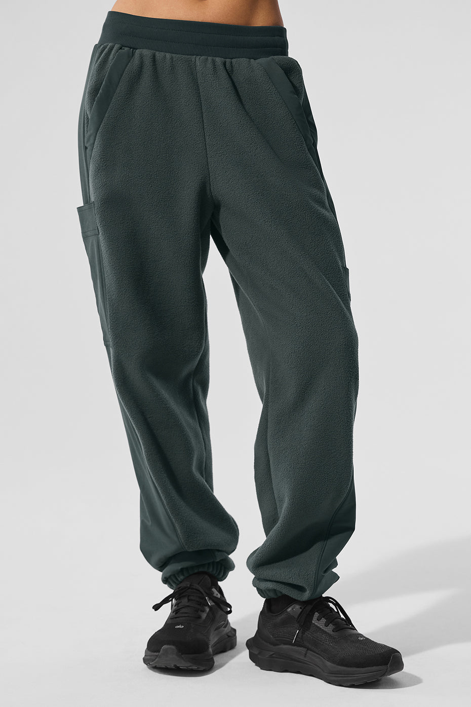 Polar Fleece Wintry Mix Pant Charcoal Green