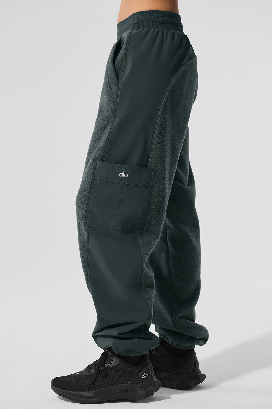 Polar Fleece Wintry Mix Pant Charcoal Green - Image 2