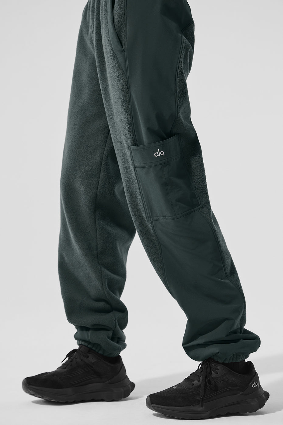 Polar Fleece Wintry Mix Pant Charcoal Green - Image 3