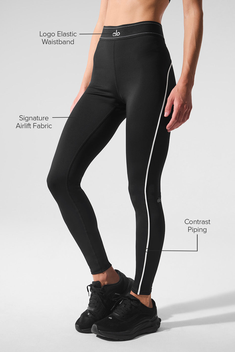 Alternative view of Airlift High Waist Suit Up Legging   Black/White