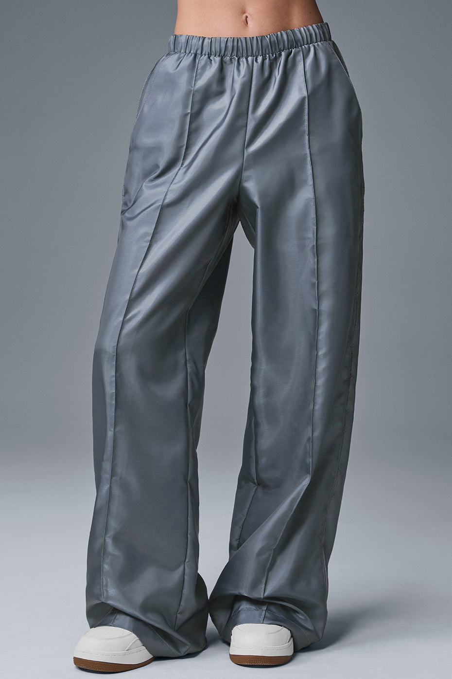 Afterglow Wide Leg Track Pant   Steel Grey