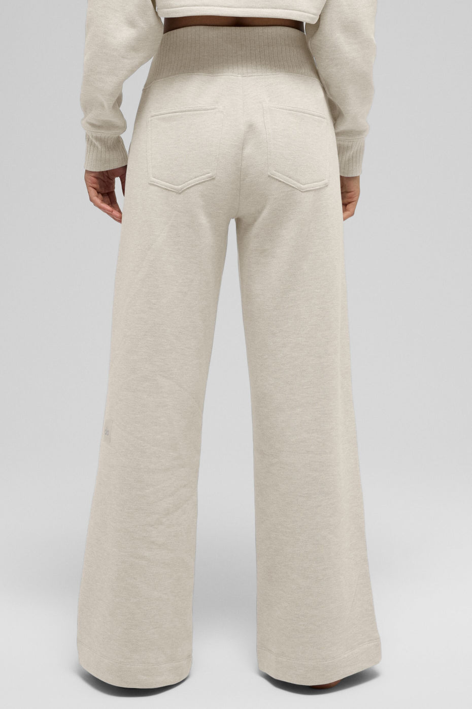 Serenity Wide Leg Sweatpant Oatmeal Heather - Image 4