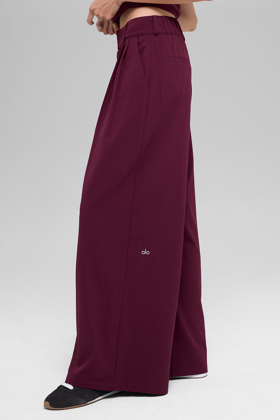 High Waist Dreamscape Trouser (Regular) Burgundy - Image 4