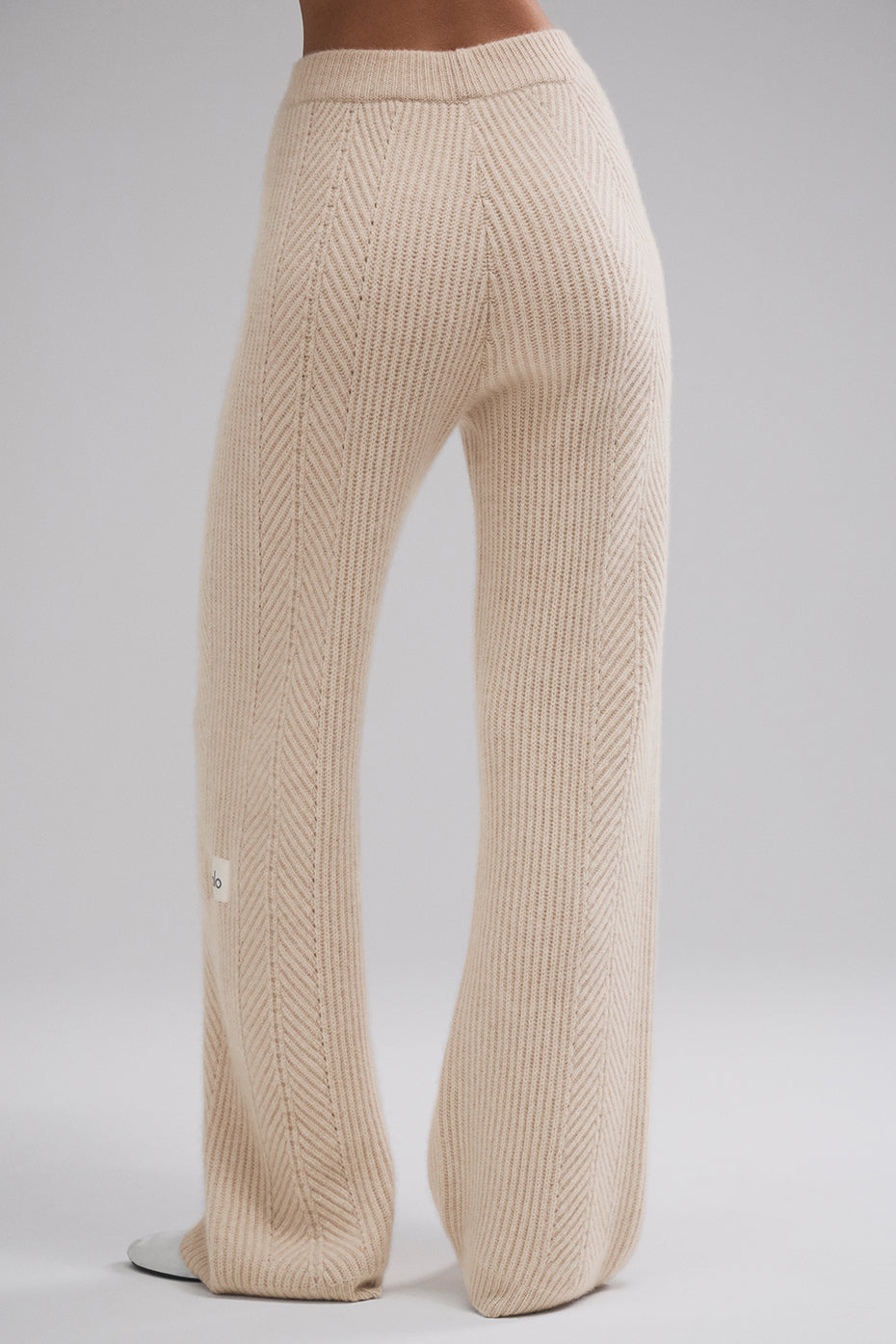 Winter Magic Cashmere Wide Leg Pant Birch Heather - Image 2