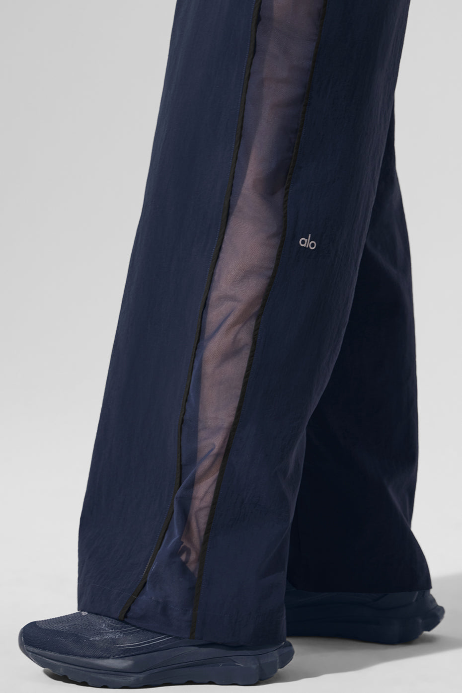 High Waist Origin Wide Leg Track Pant Navy/Black - Image 2