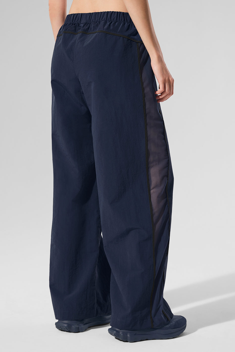 High Waist Origin Wide Leg Track Pant Navy/Black - Image 3