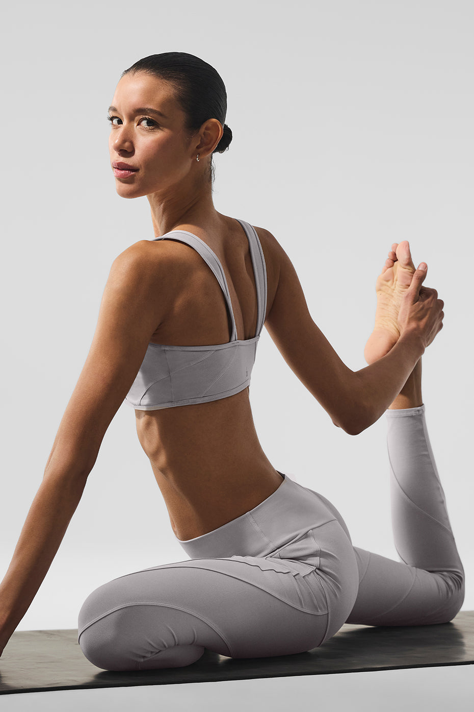 Washed Alosoft High Waist Sunray Legging Grey Sky Wash - Image 4