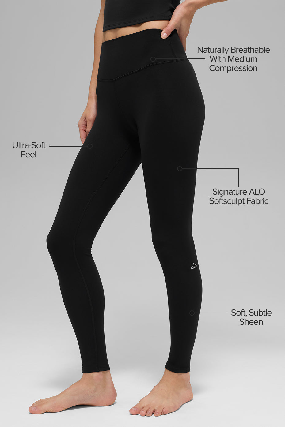 ALO Softsculpt High Waist Legging Black - Image 2
