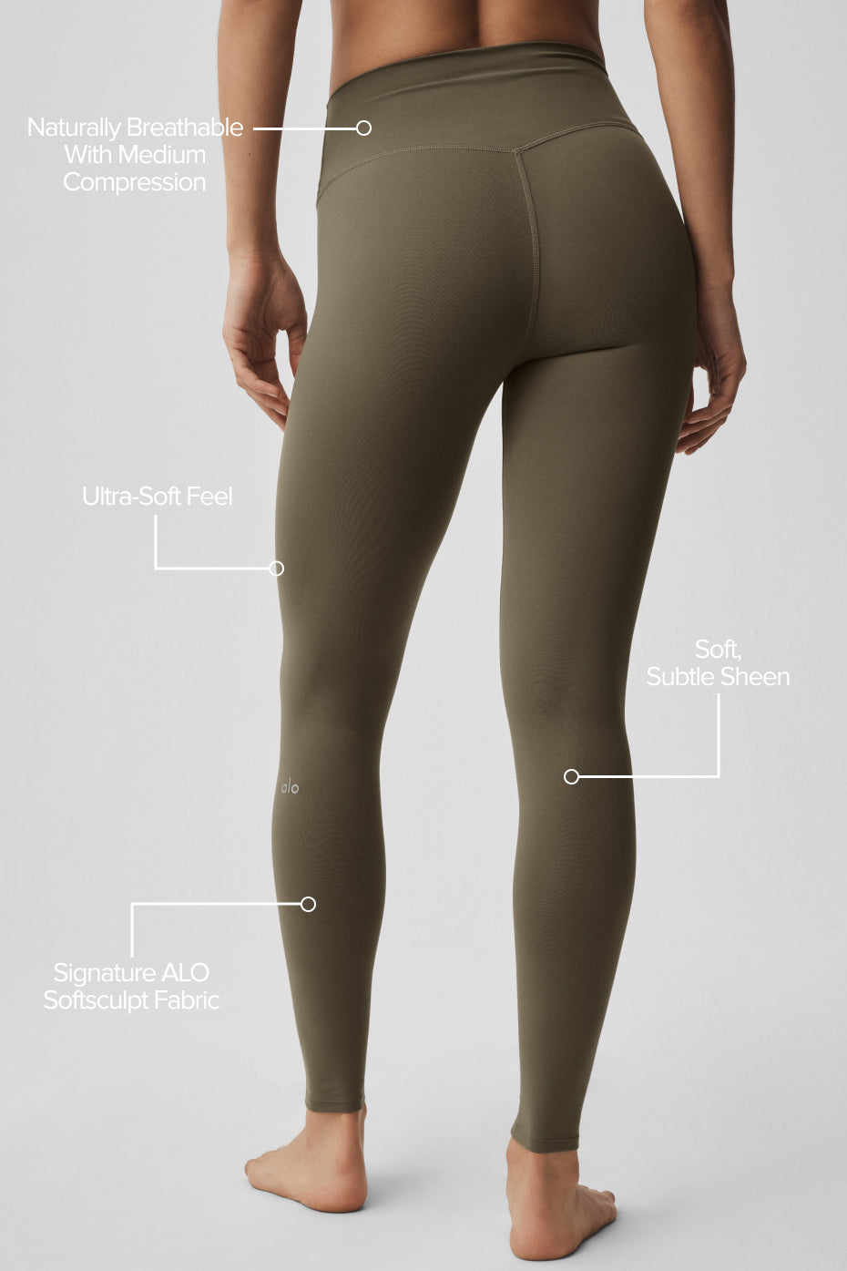 ALO Softsculpt High Waist Legging Olive Tree - Image 2