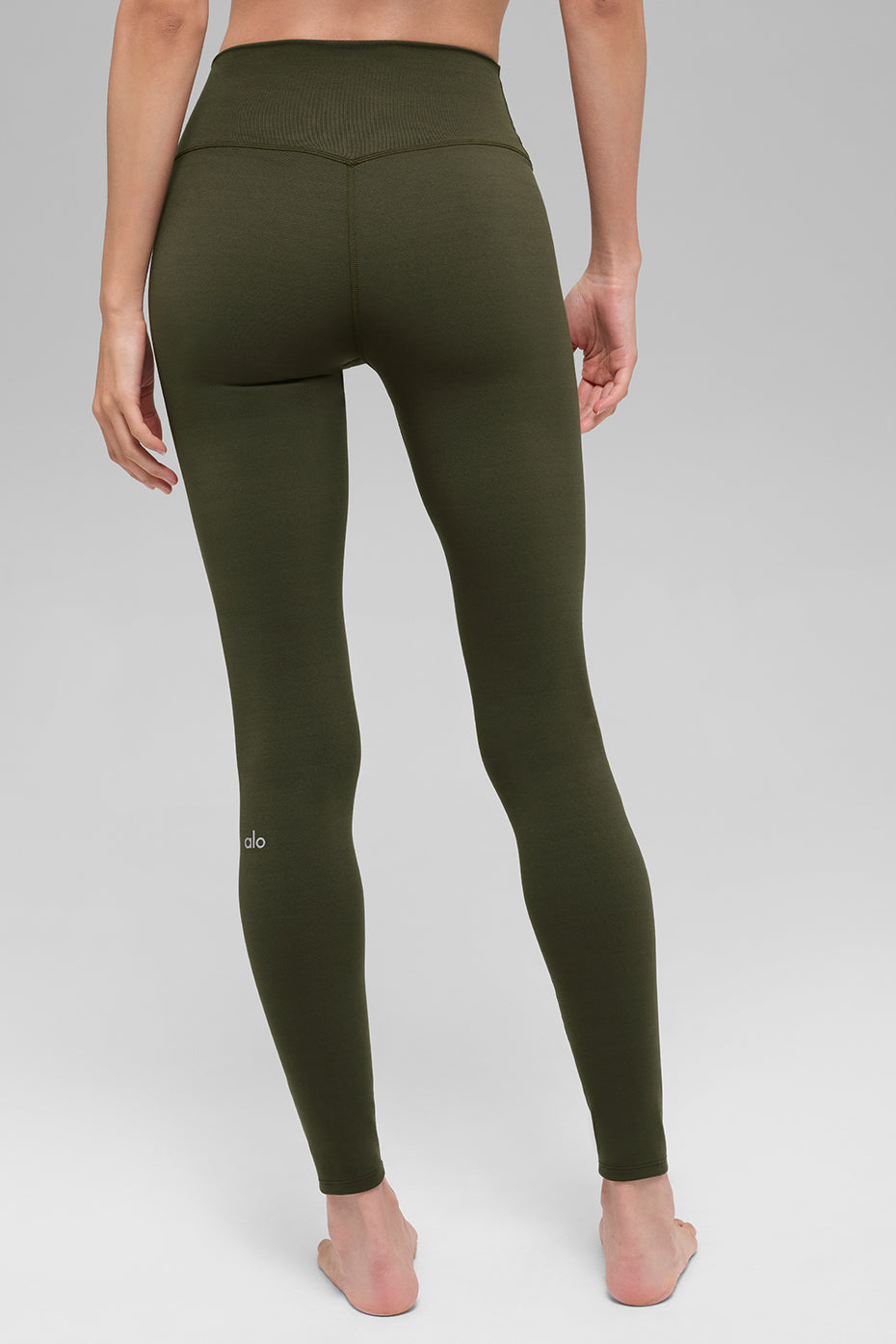 Alternative view of ALO Softsculpt High Waist Legging   Green Olive